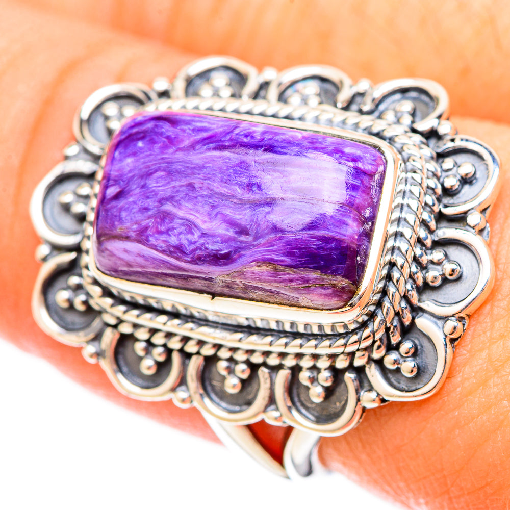 Charoite Rings handcrafted by Anasilvercos - RING121381