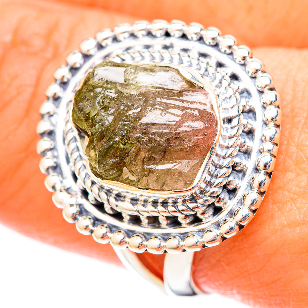 Watermelon Tourmaline Rings handcrafted by Anasilvercos - RING121391