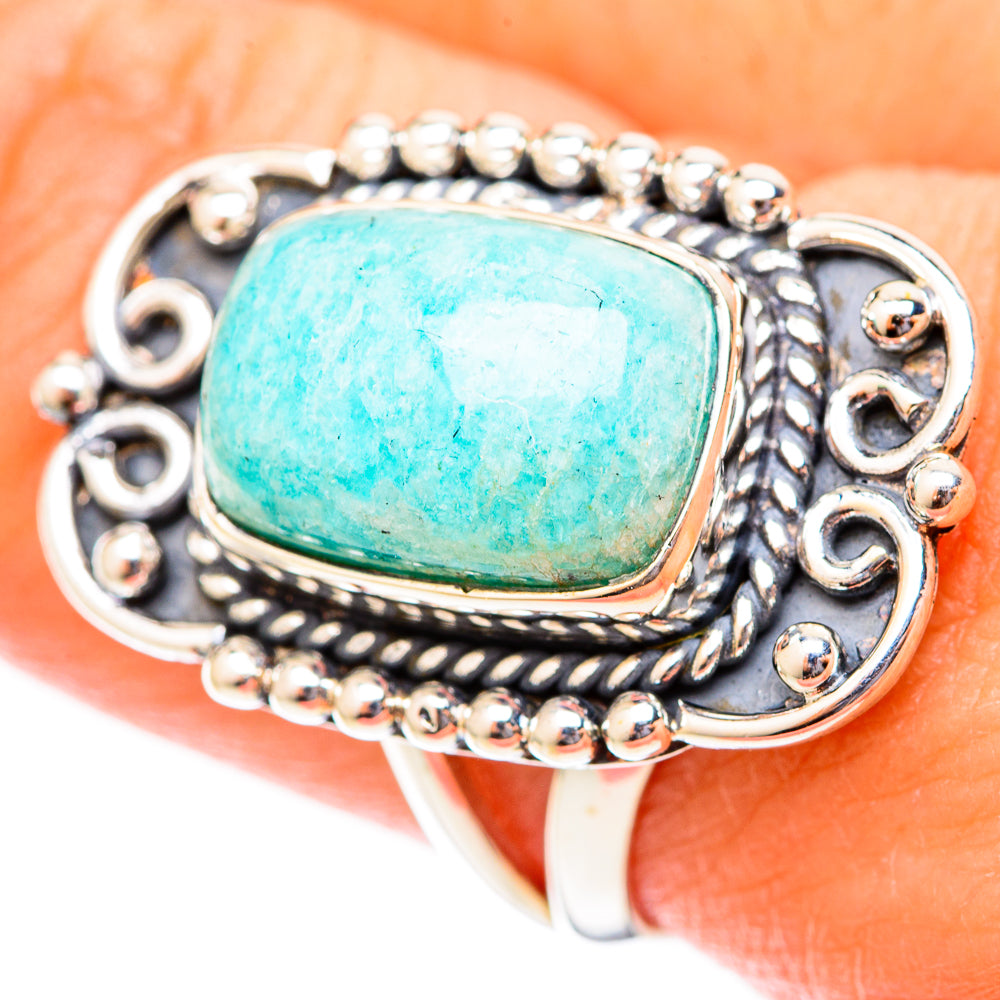 Amazonite Rings handcrafted by Anasilvercos - RING121403