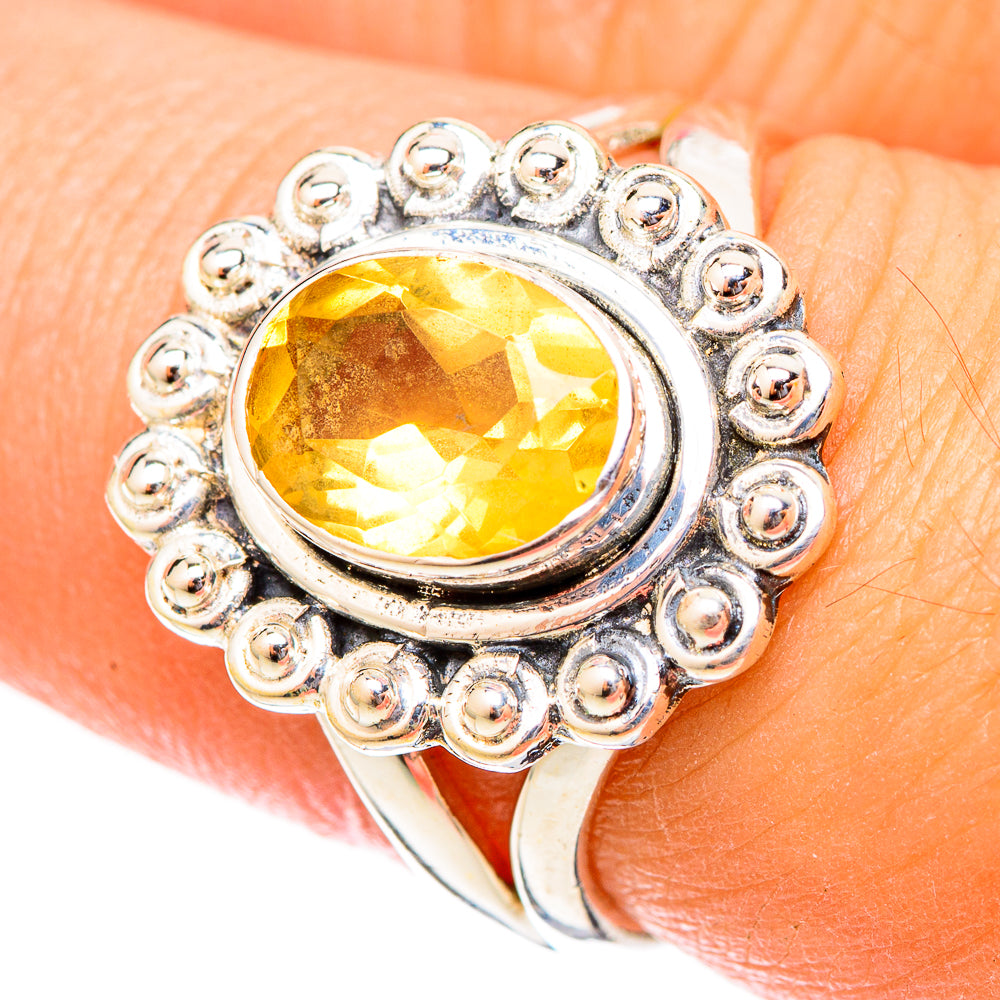 Citrine Rings handcrafted by Anasilvercos - RING121408
