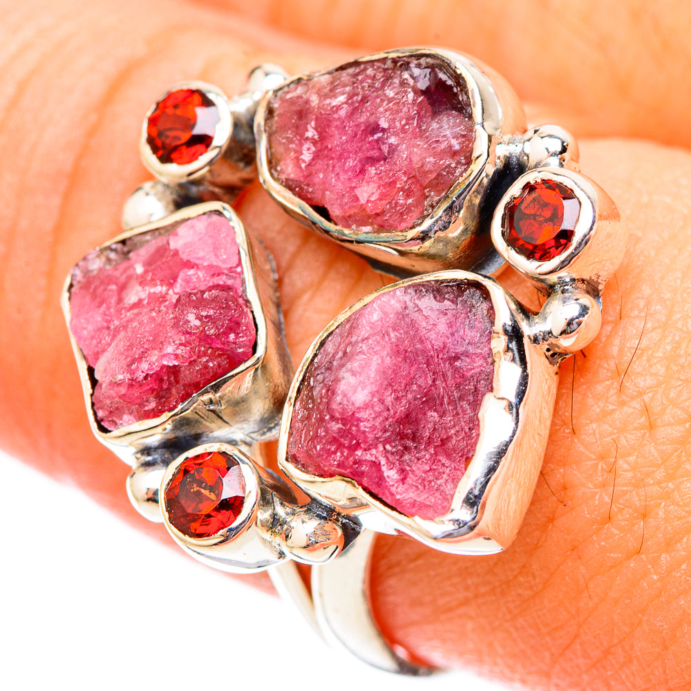 Pink Tourmaline Rings handcrafted by Anasilvercos - RING121410