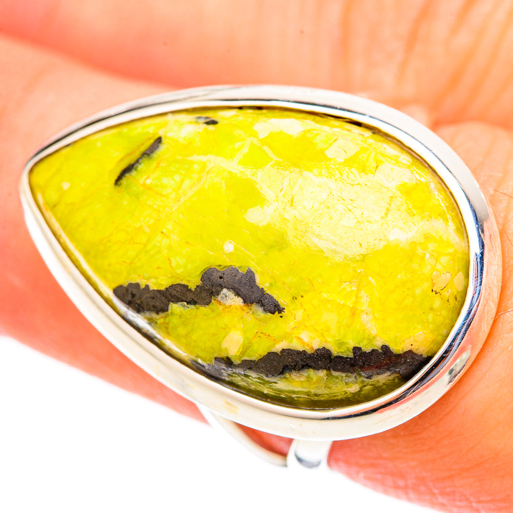 Lizardite Rings handcrafted by Anasilvercos - RING121422