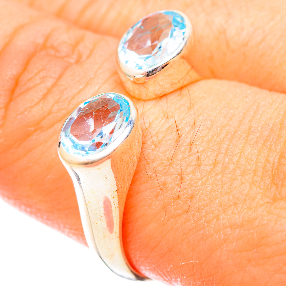 Blue Topaz Rings handcrafted by Anasilvercos - RING121427
