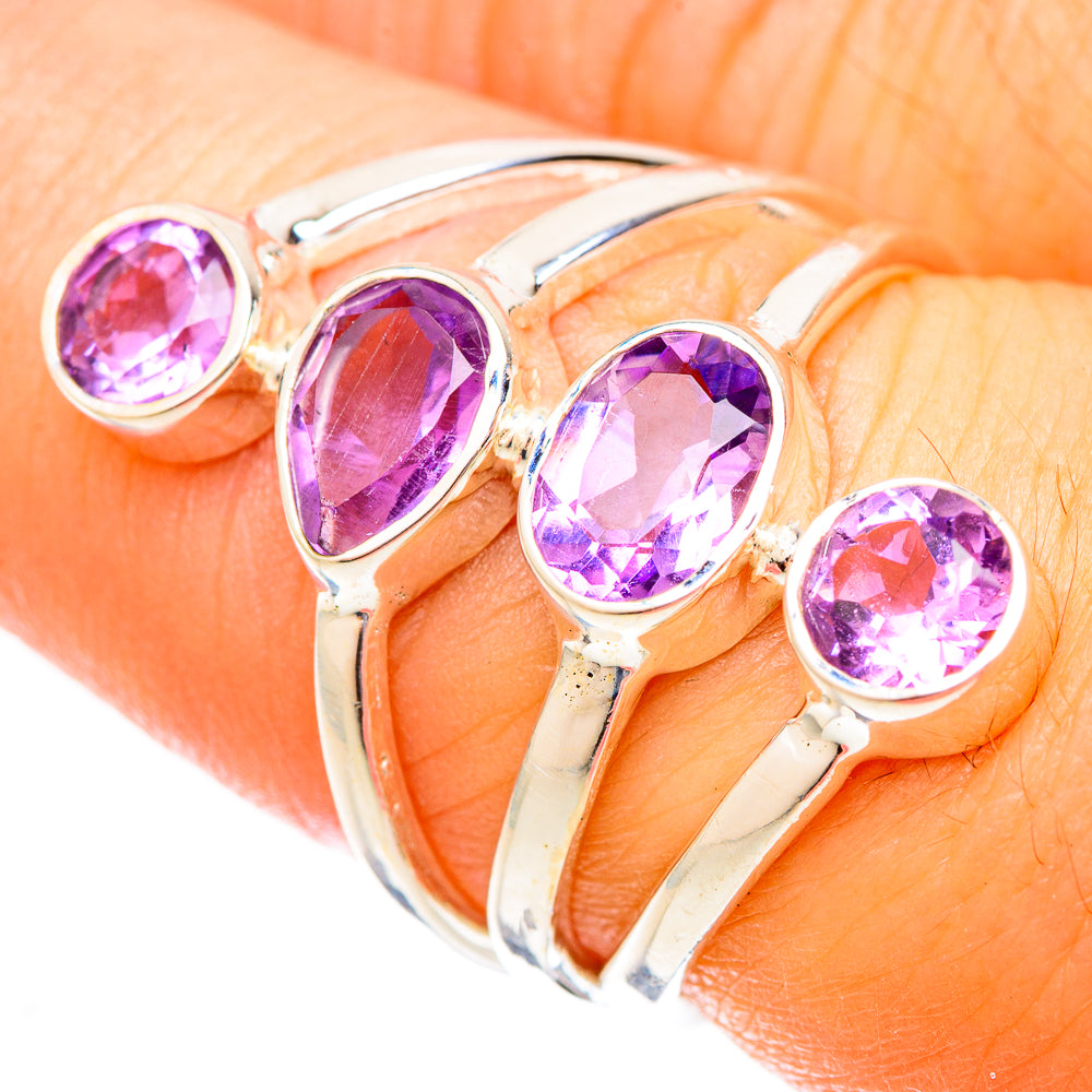 Amethyst Rings handcrafted by Anasilvercos - RING121443
