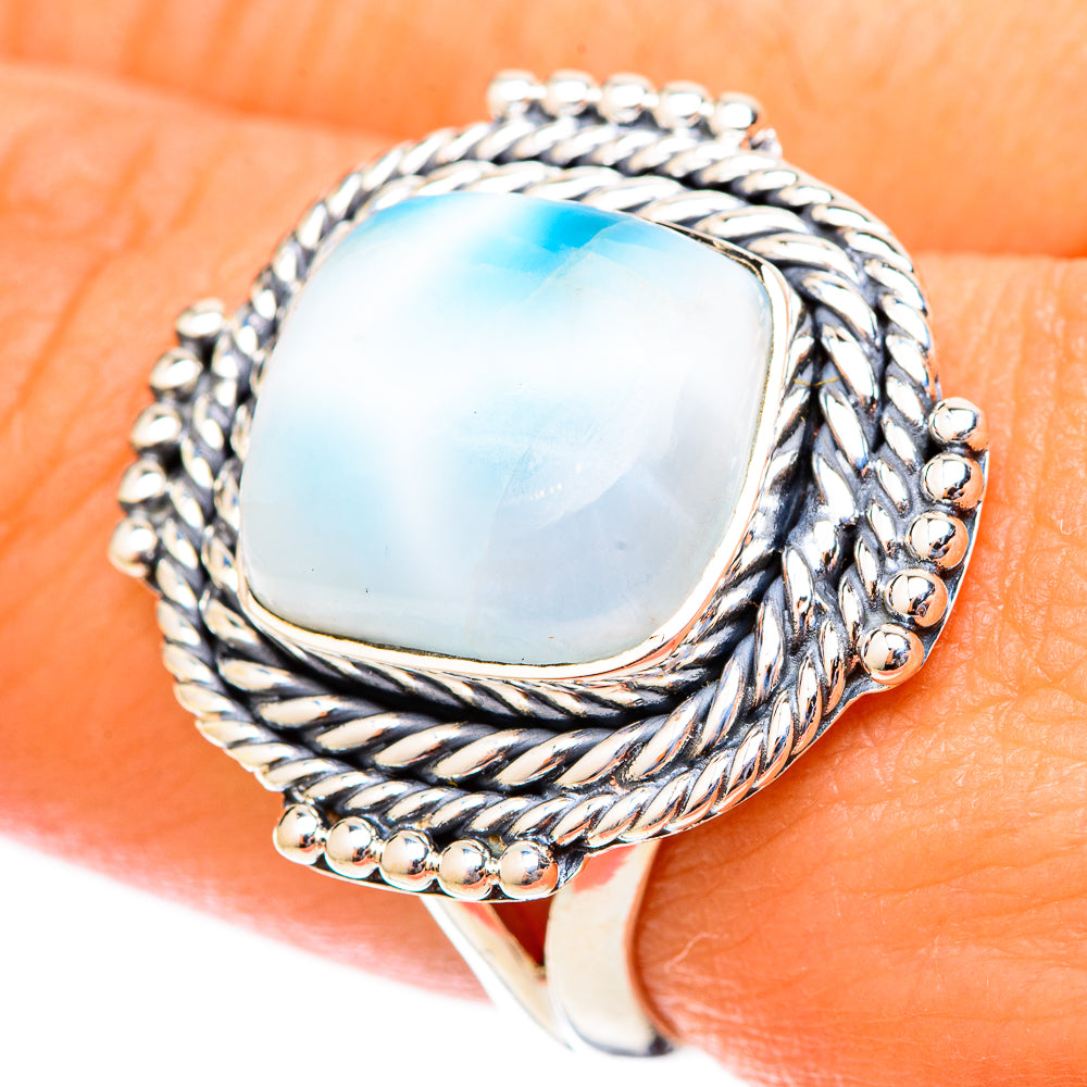 Larimar Rings handcrafted by Anasilvercos - RING121452