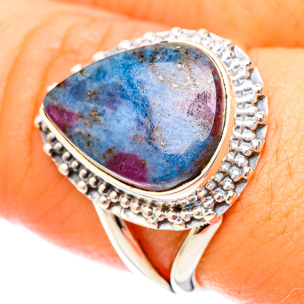 Ruby Fuchsite Rings handcrafted by Anasilvercos - RING121458