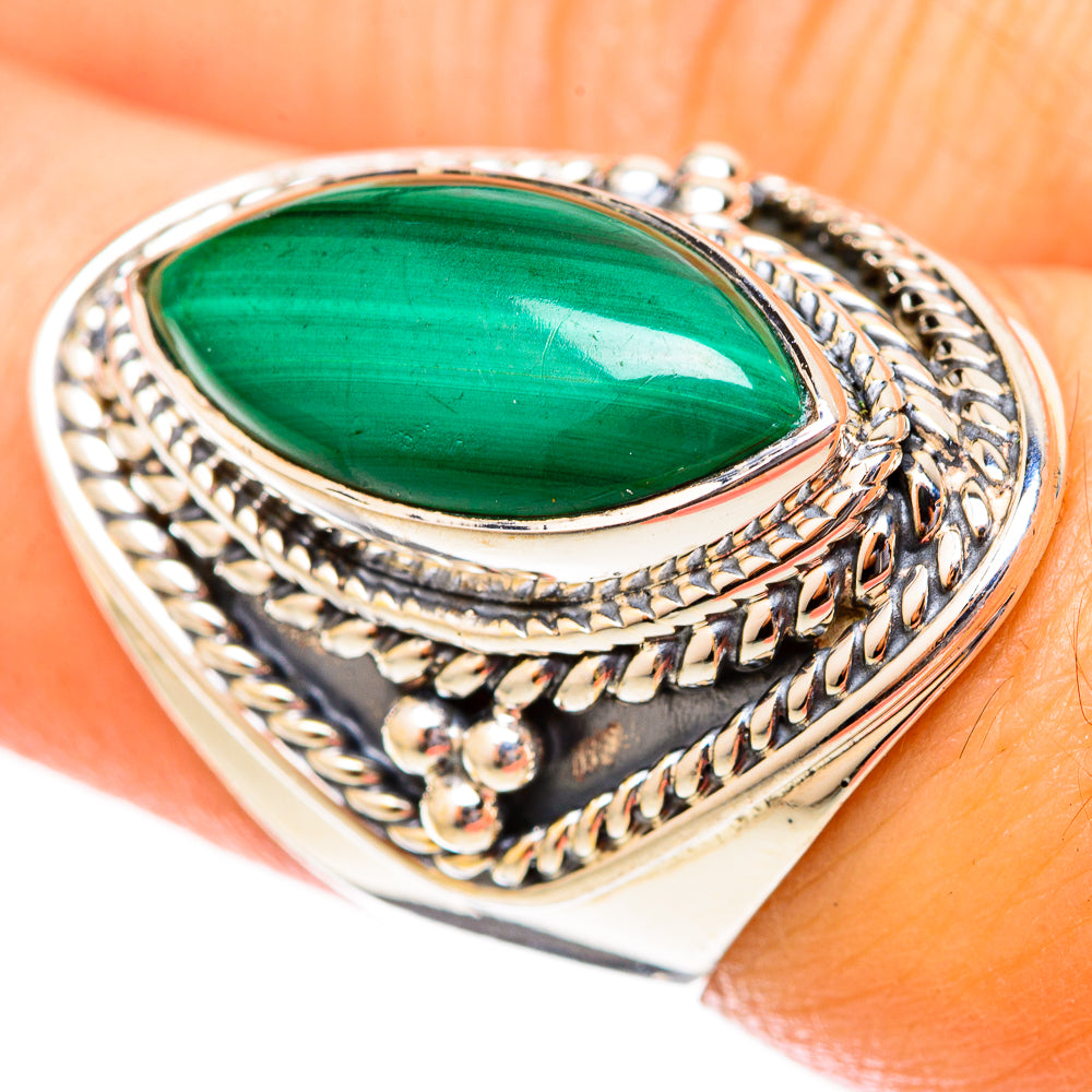 Malachite Rings handcrafted by Anasilvercos - RING121459