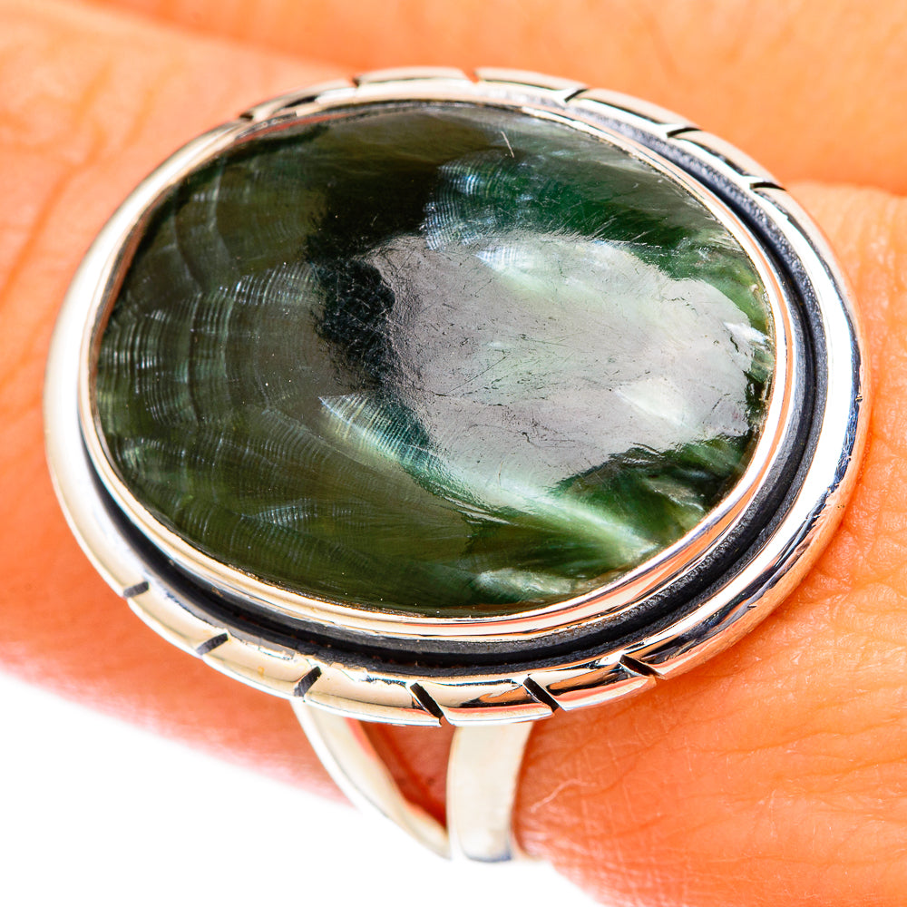 Seraphinite Rings handcrafted by Anasilvercos - RING121463