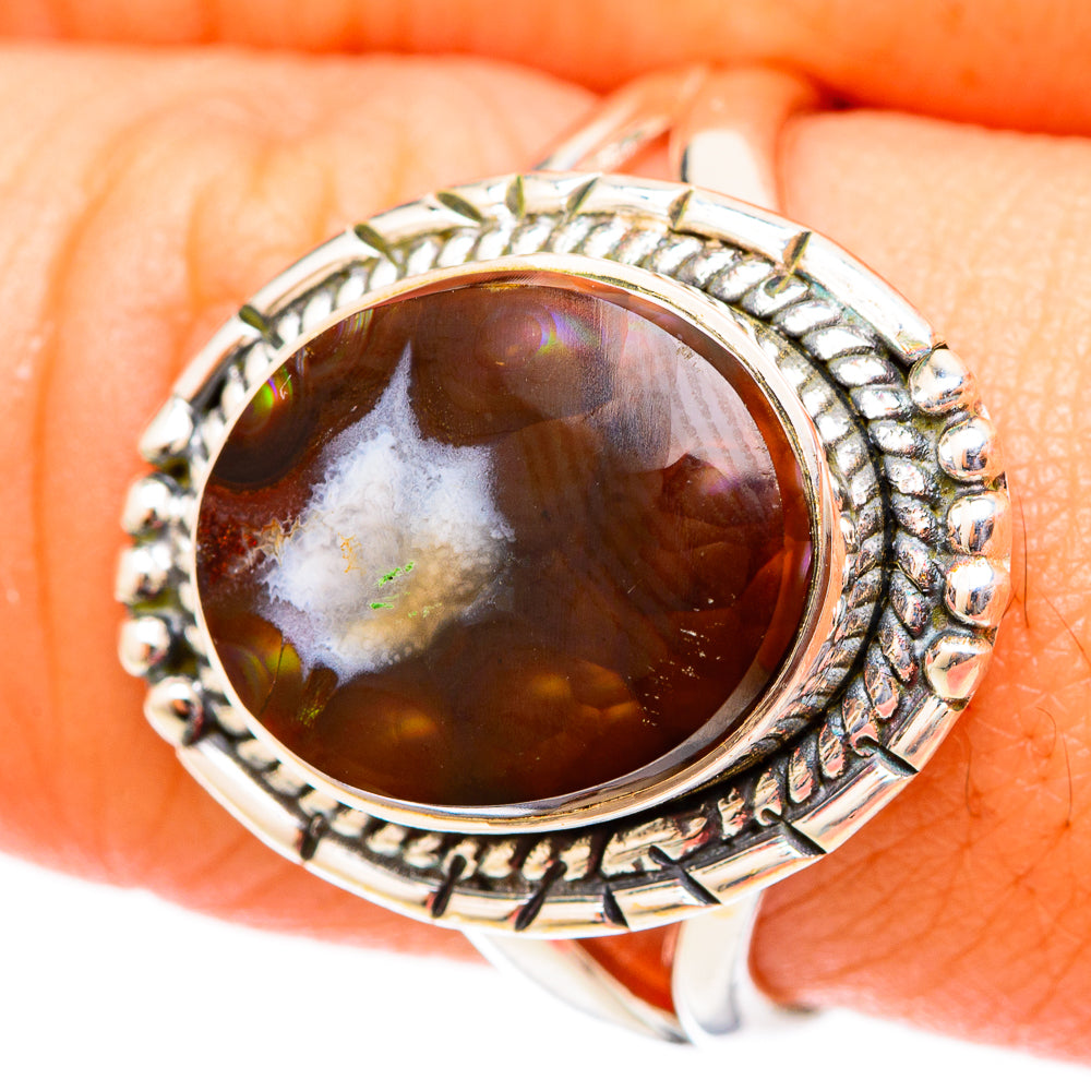 Mexican Fire Agate Rings handcrafted by Anasilvercos - RING121470
