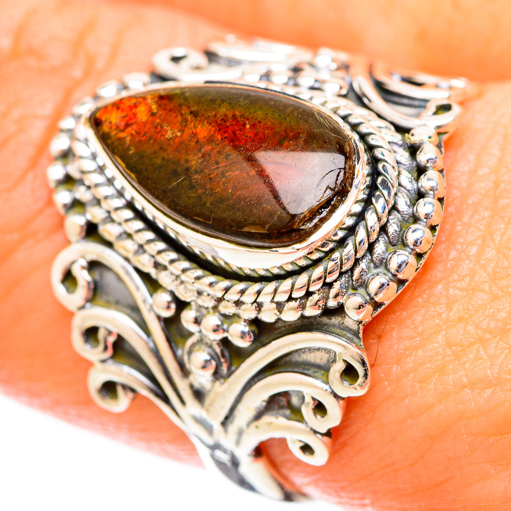 Ammolite Rings handcrafted by Anasilvercos - RING121474