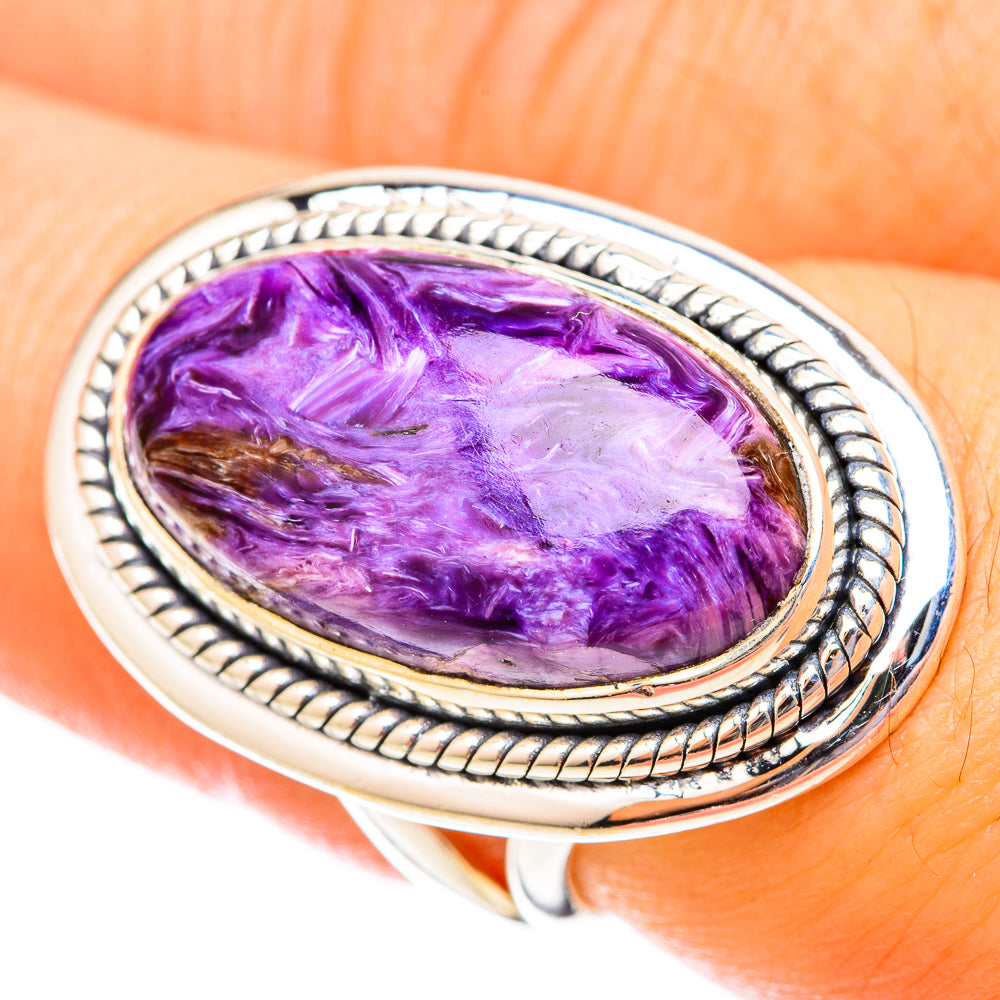 Charoite Rings handcrafted by Anasilvercos - RING121479
