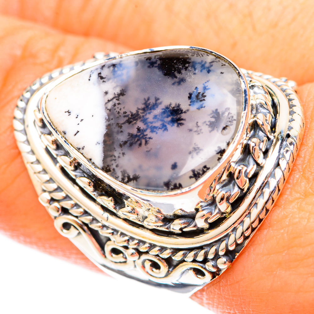 Dendritic Opal Rings handcrafted by Anasilvercos - RING121493