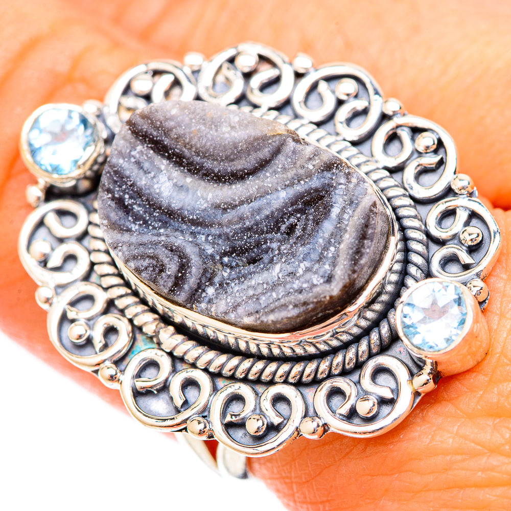 Desert Druzy Rings handcrafted by Anasilvercos - RING121498