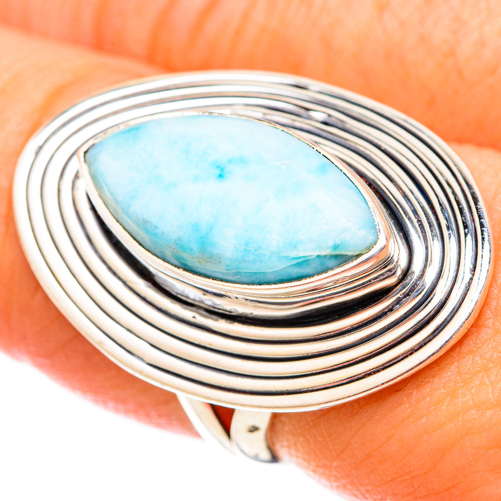 Larimar Rings handcrafted by Anasilvercos - RING121506