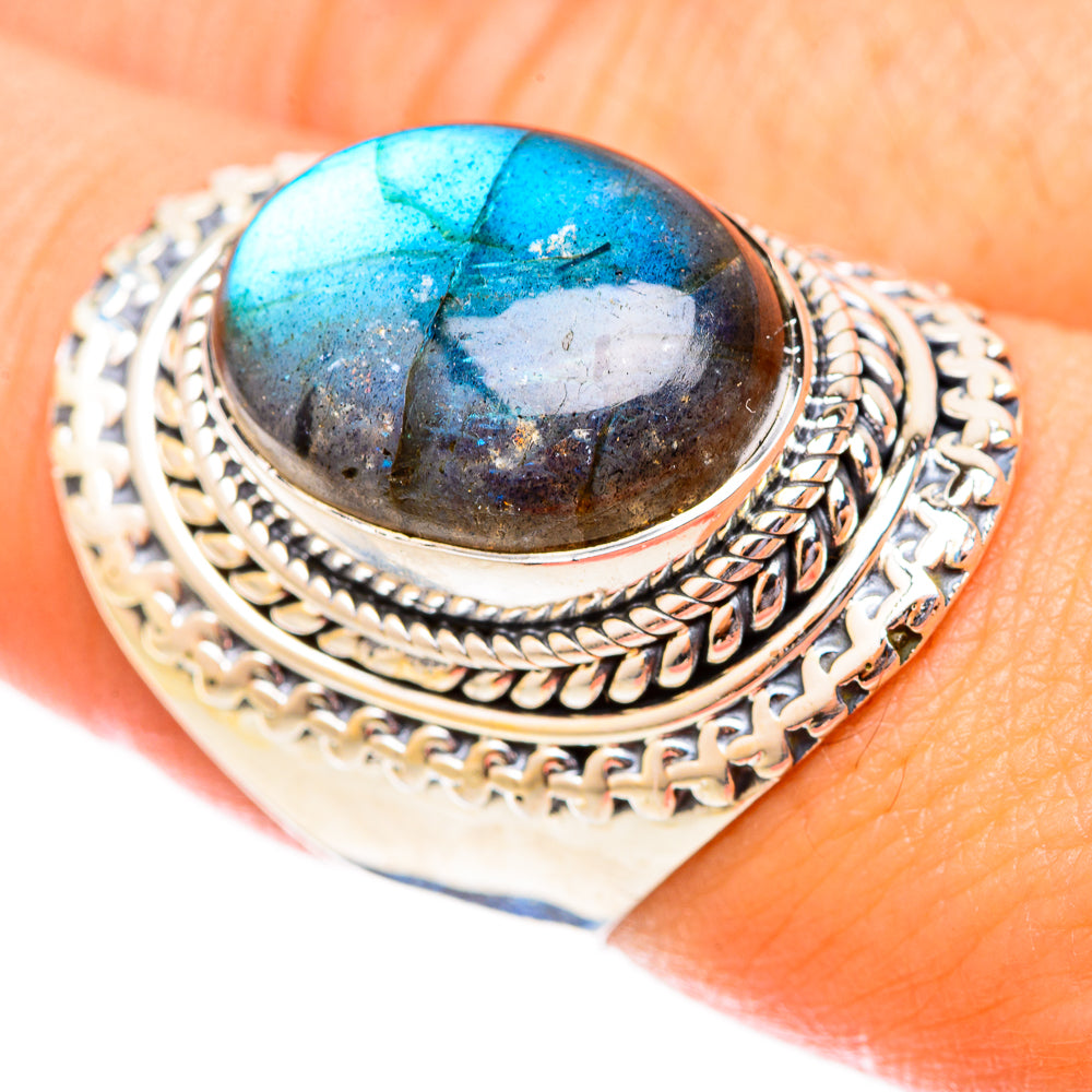 Labradorite Rings handcrafted by Anasilvercos - RING121508