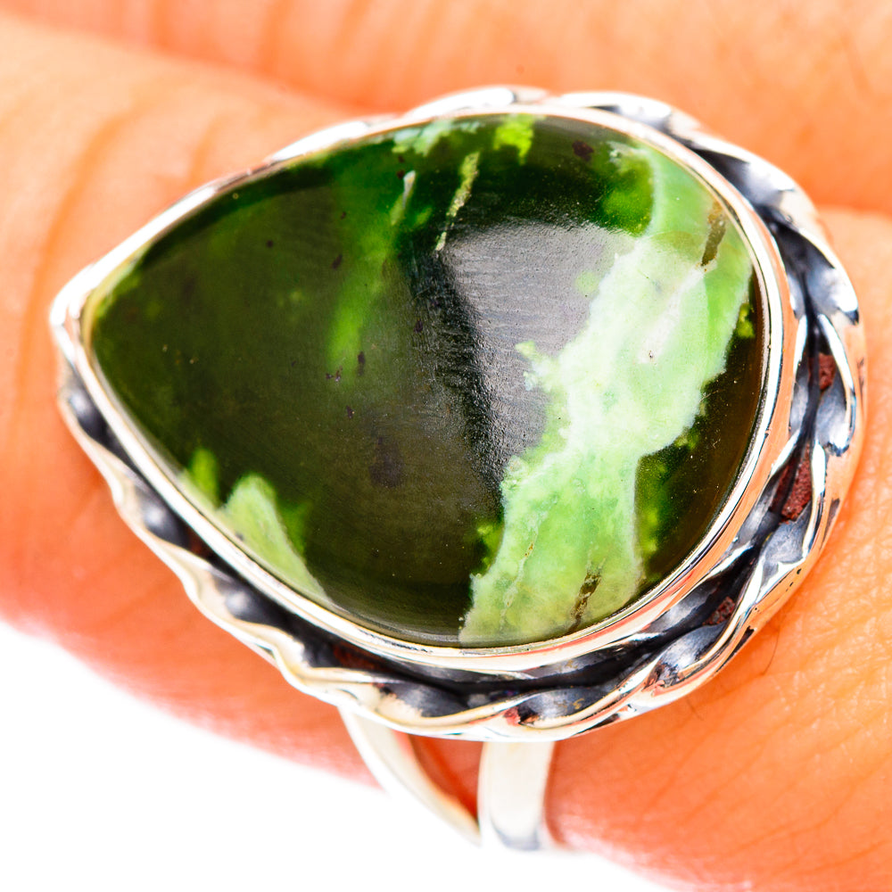 Australian Green Opal Rings handcrafted by Anasilvercos - RING121513