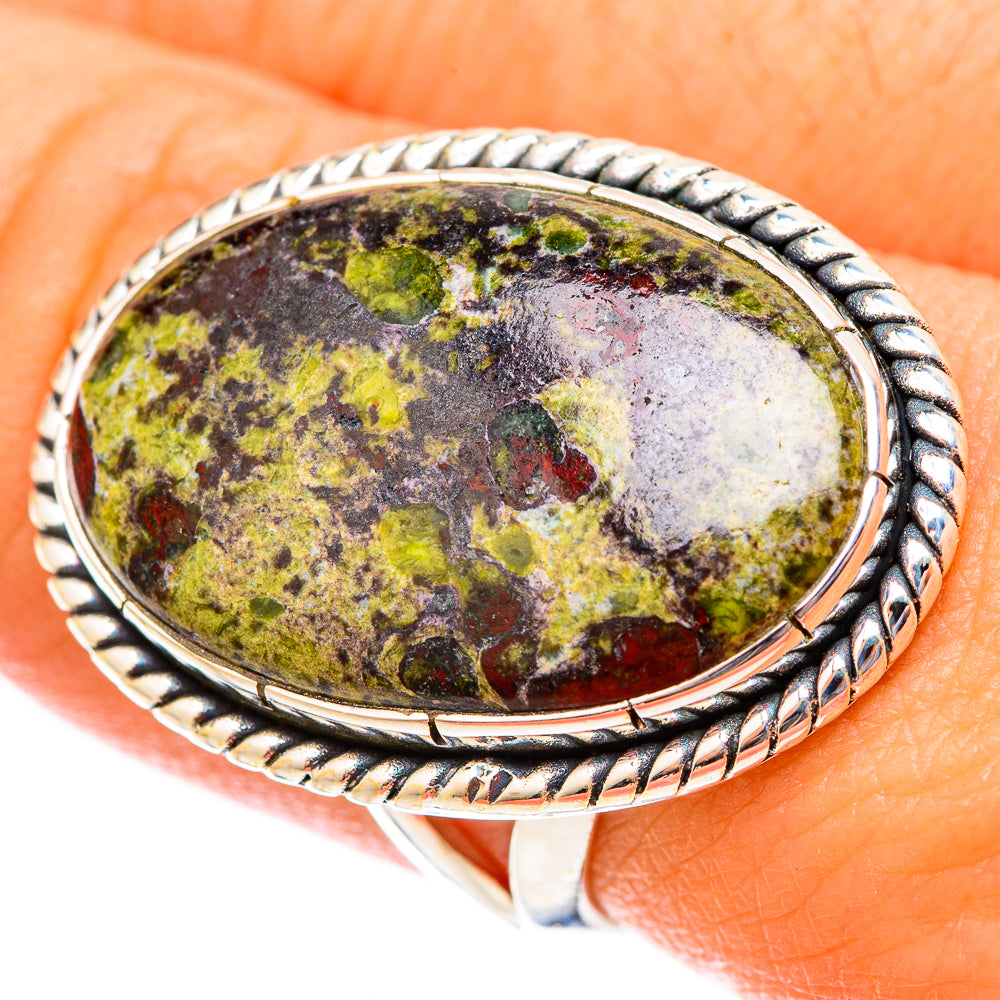 Dragon's Blood Stone Rings handcrafted by Anasilvercos - RING121514
