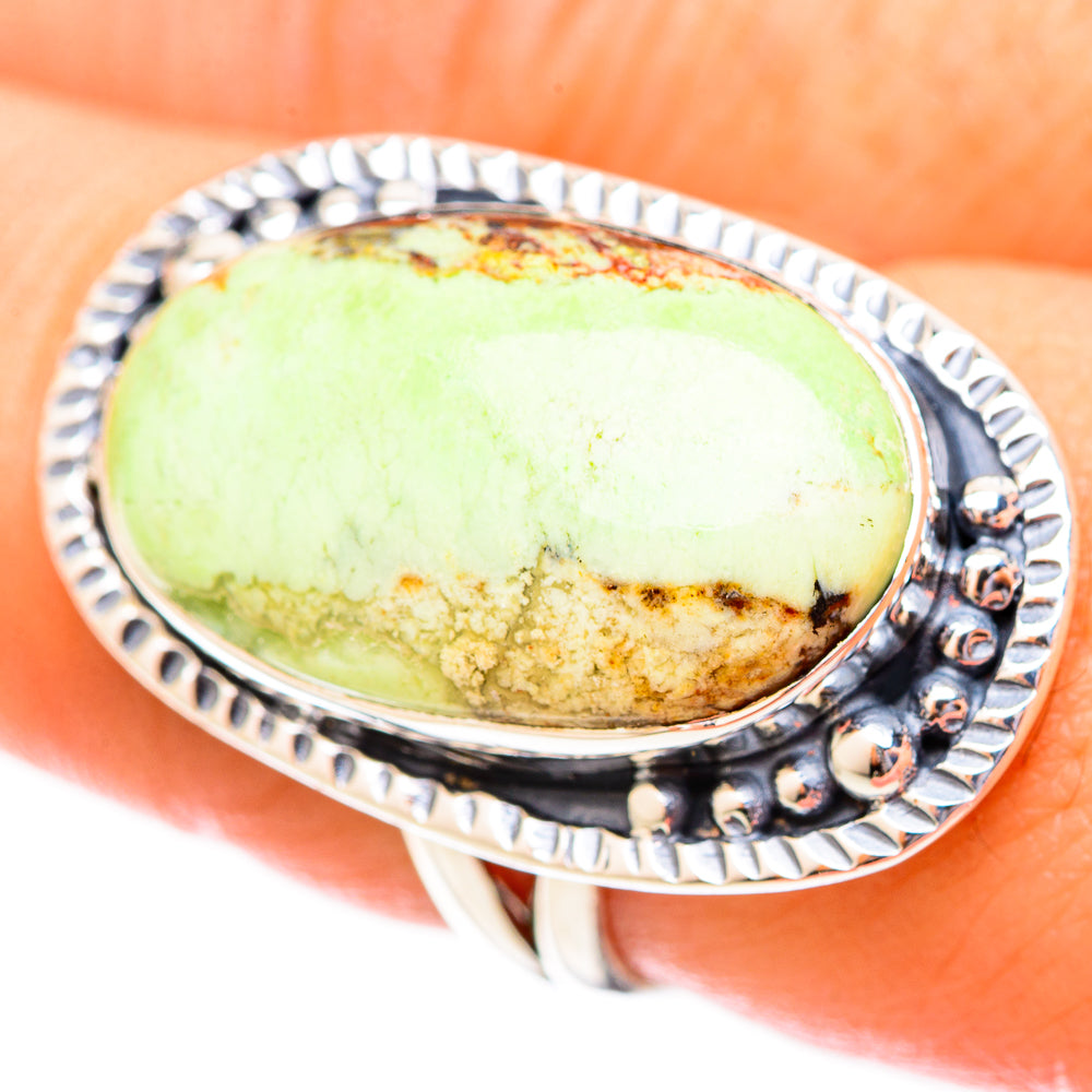 Lemon Chrysoprase Rings handcrafted by Anasilvercos - RING121523