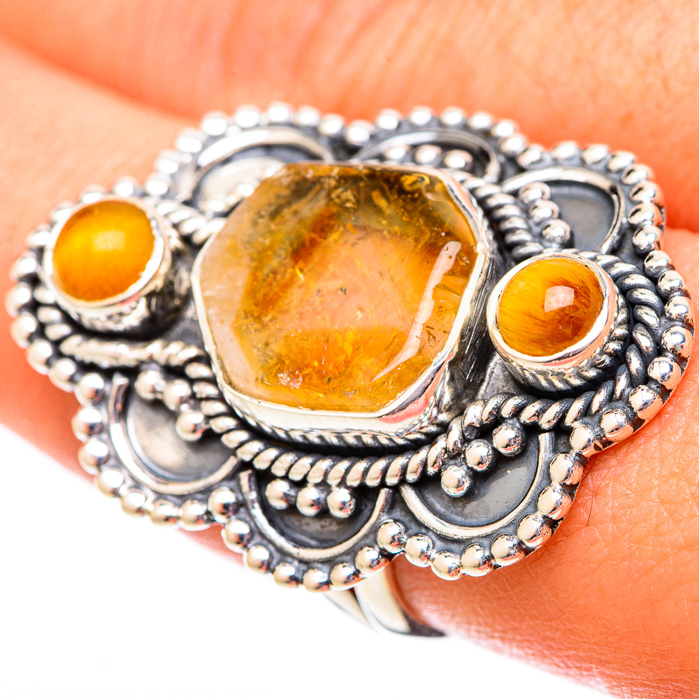 Citrine Rings handcrafted by Anasilvercos - RING121530