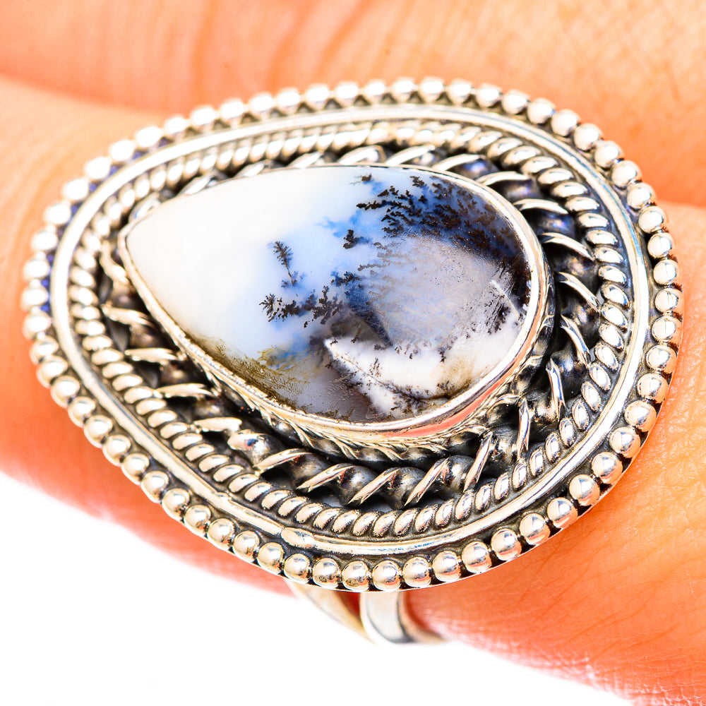 Dendritic Opal Rings handcrafted by Anasilvercos - RING121541