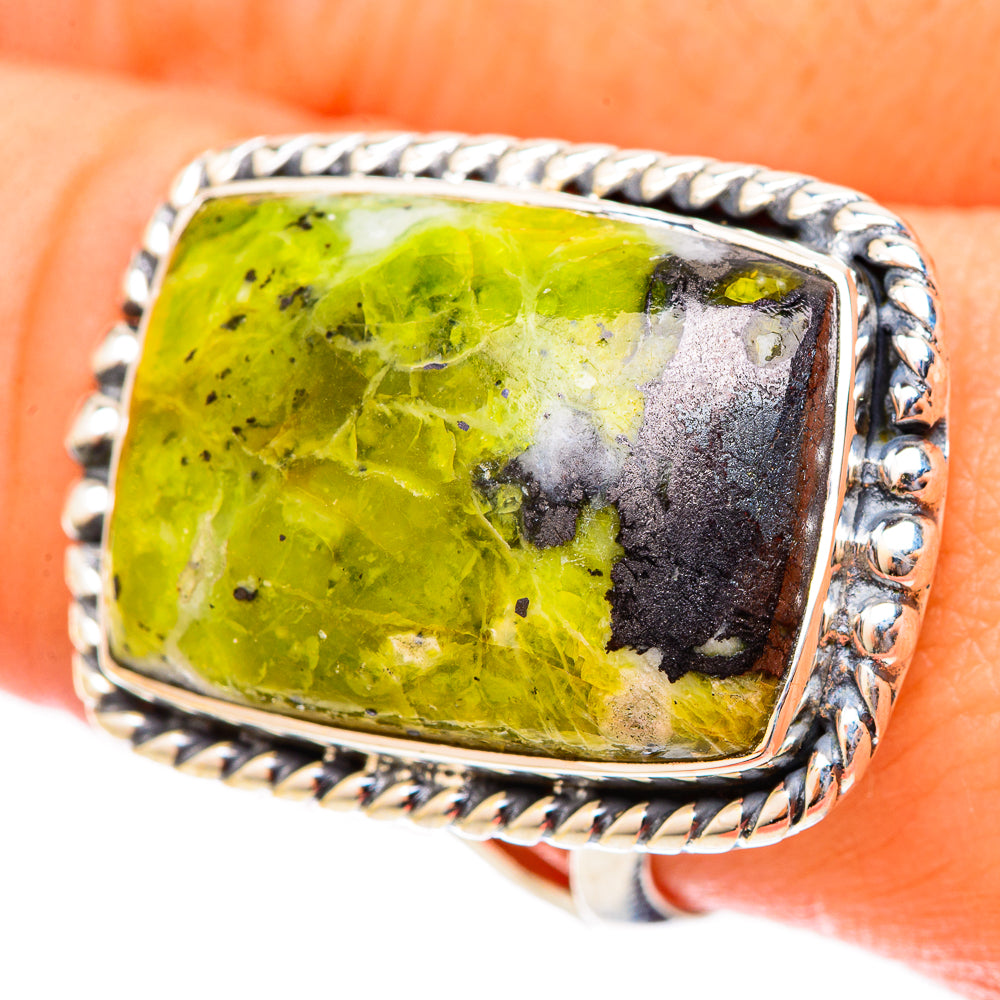 Lizardite Rings handcrafted by Anasilvercos - RING121550