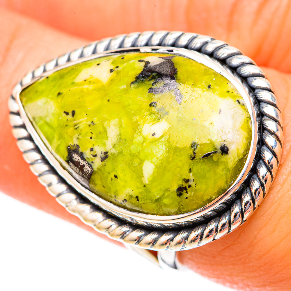 Lizardite Rings handcrafted by Anasilvercos - RING121551
