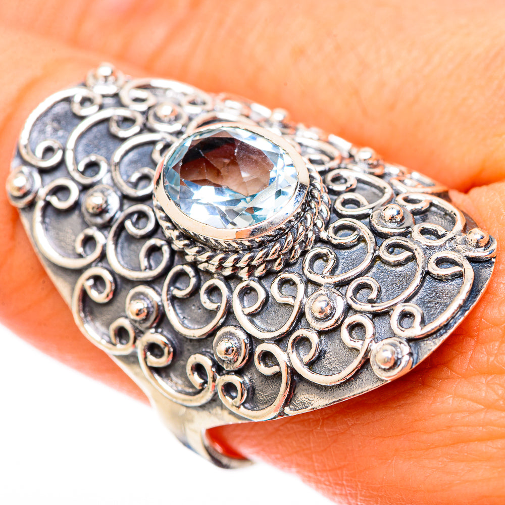 Blue Topaz Rings handcrafted by Anasilvercos - RING121554