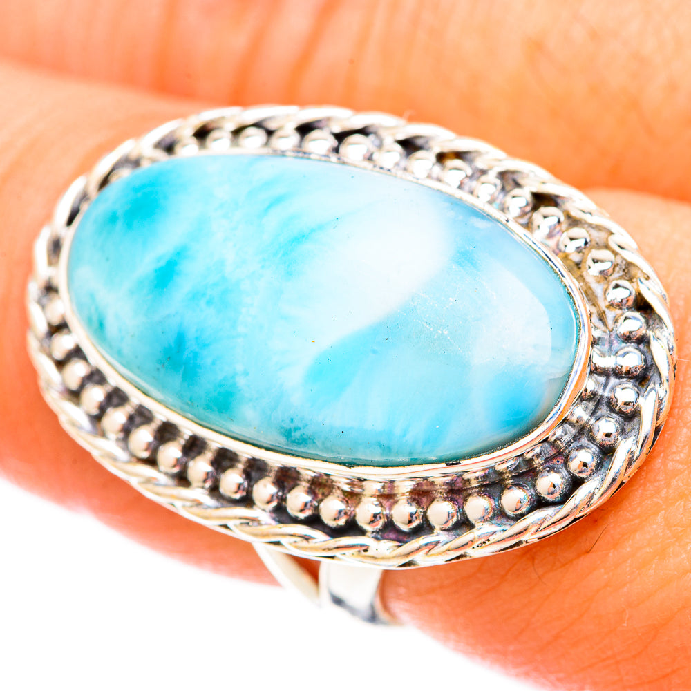 Larimar Rings handcrafted by Anasilvercos - RING121556