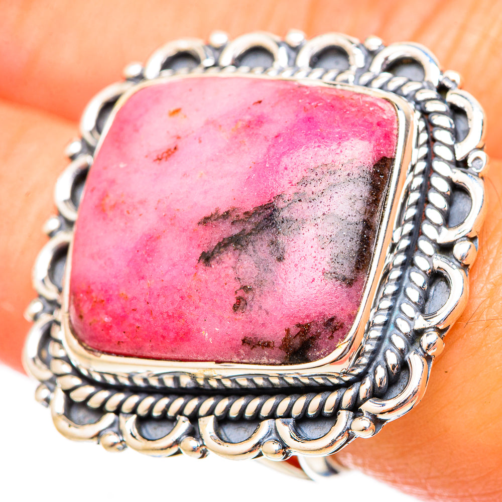 Rhodonite Rings handcrafted by Anasilvercos - RING121572