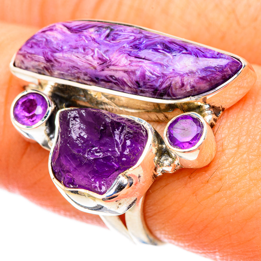 Charoite Rings handcrafted by Anasilvercos - RING121574