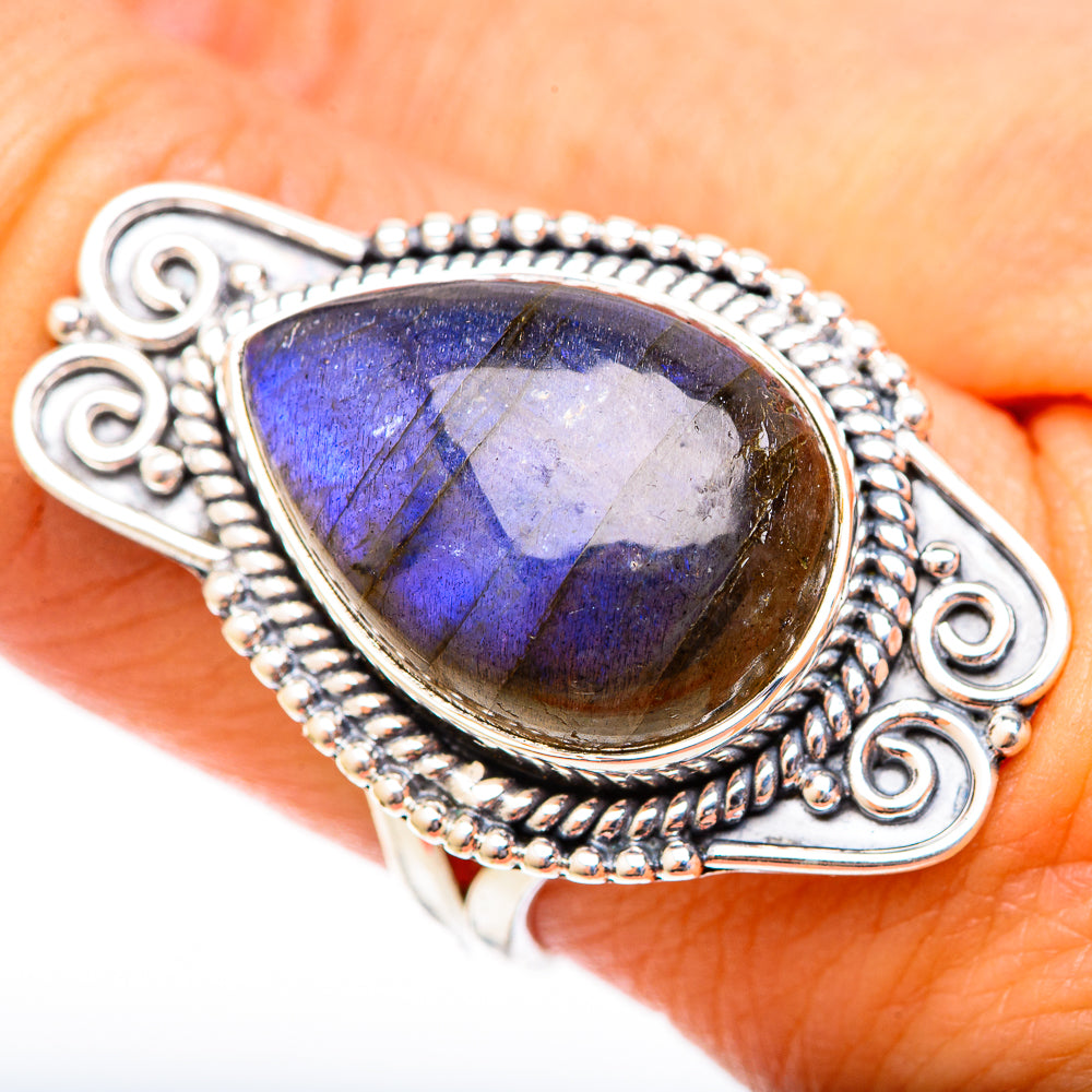 Labradorite Rings handcrafted by Anasilvercos - RING121589