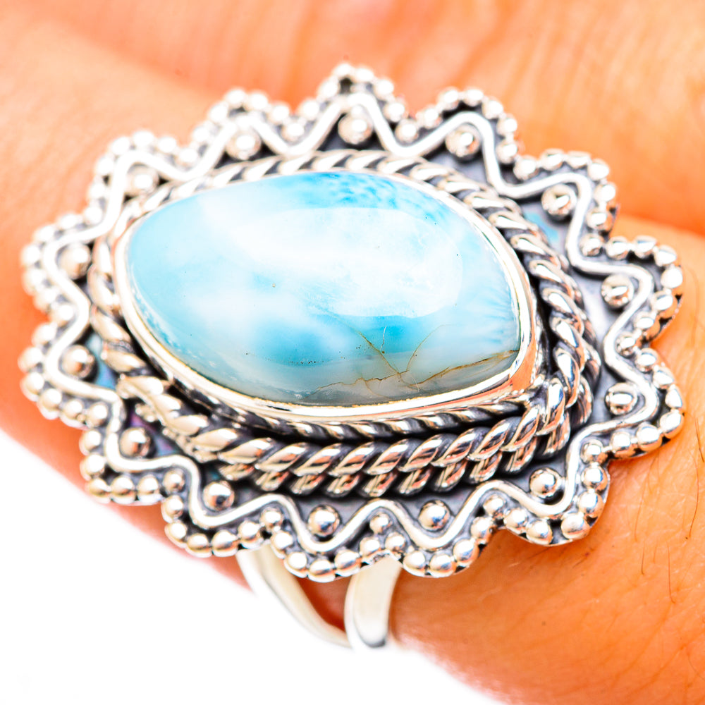 Larimar Rings handcrafted by Anasilvercos - RING121593