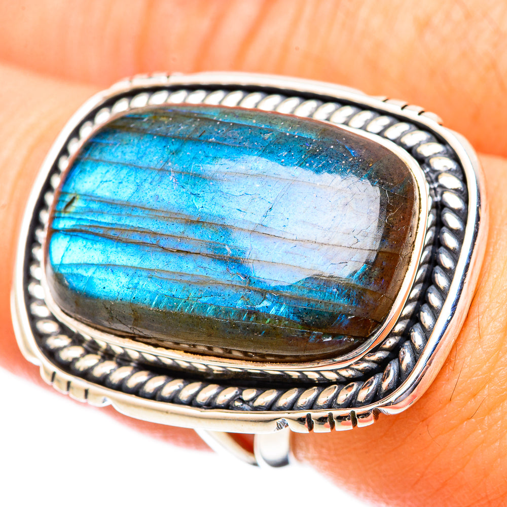 Labradorite Rings handcrafted by Anasilvercos - RING121596