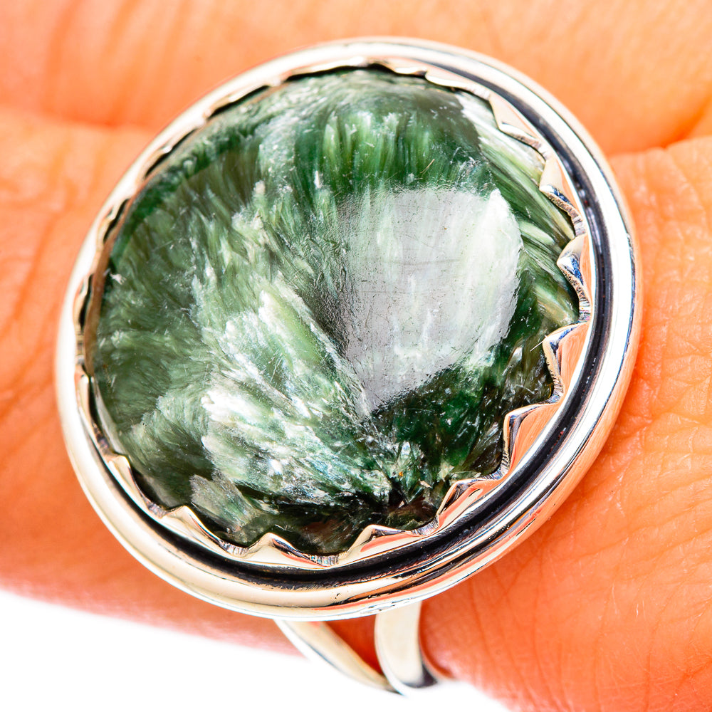 Seraphinite Rings handcrafted by Anasilvercos - RING121605