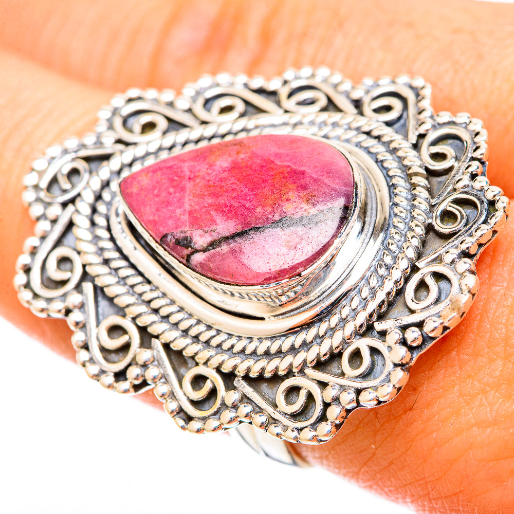 Rhodonite Rings handcrafted by Anasilvercos - RING121622