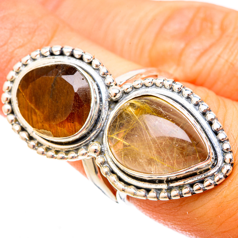 Rutilated Quartz Rings handcrafted by Anasilvercos - RING121627