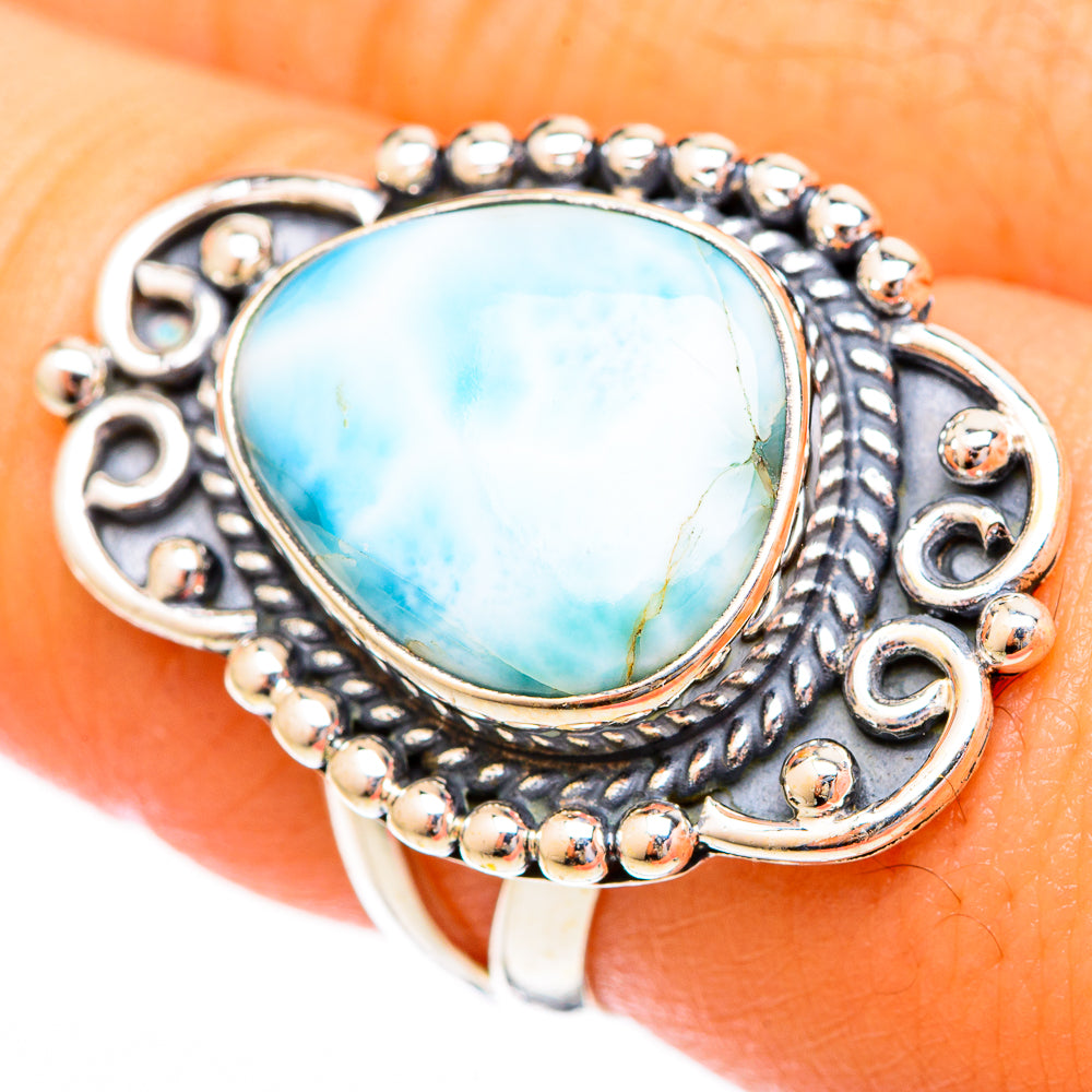 Larimar Rings handcrafted by Anasilvercos - RING121639