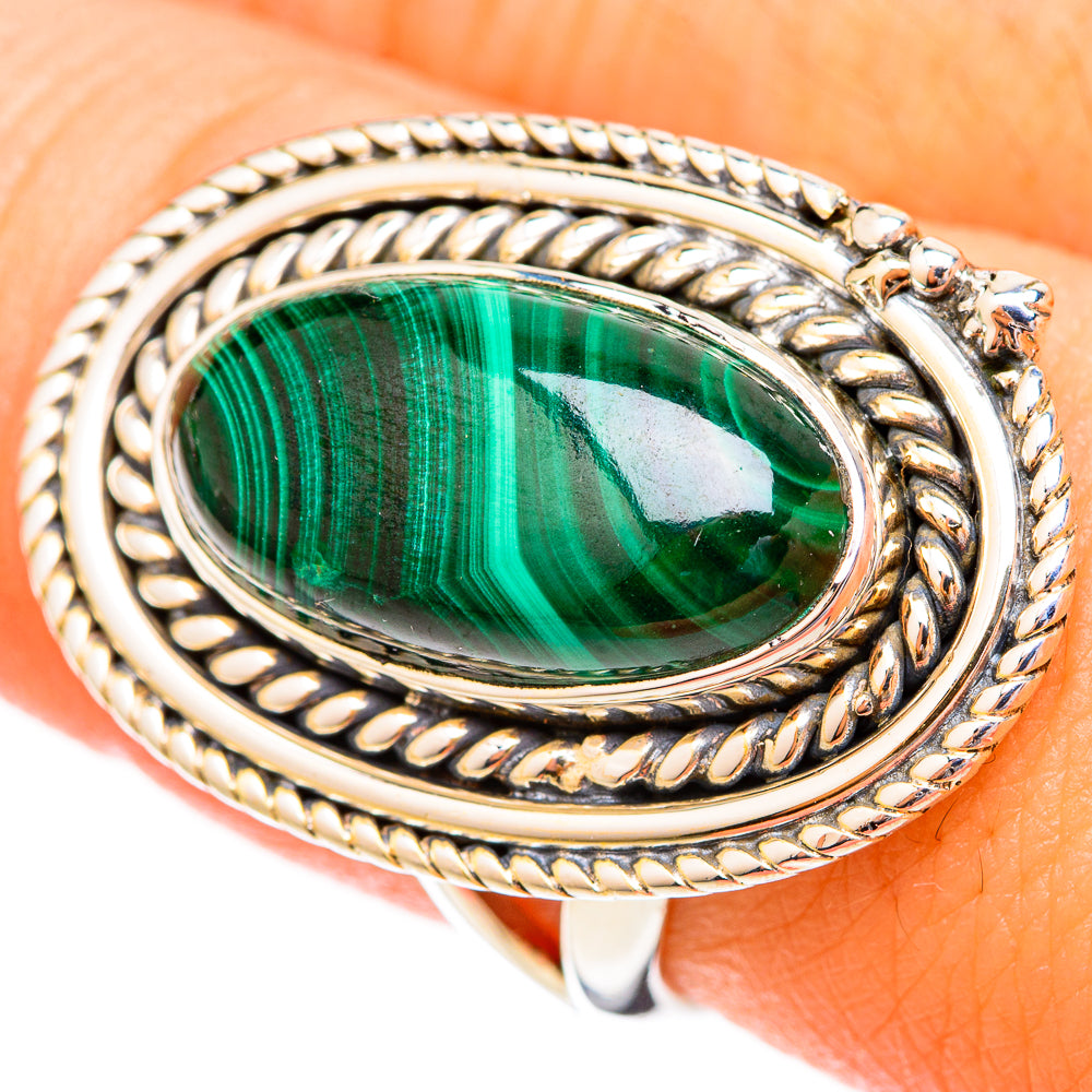 Malachite Rings handcrafted by Anasilvercos - RING121646