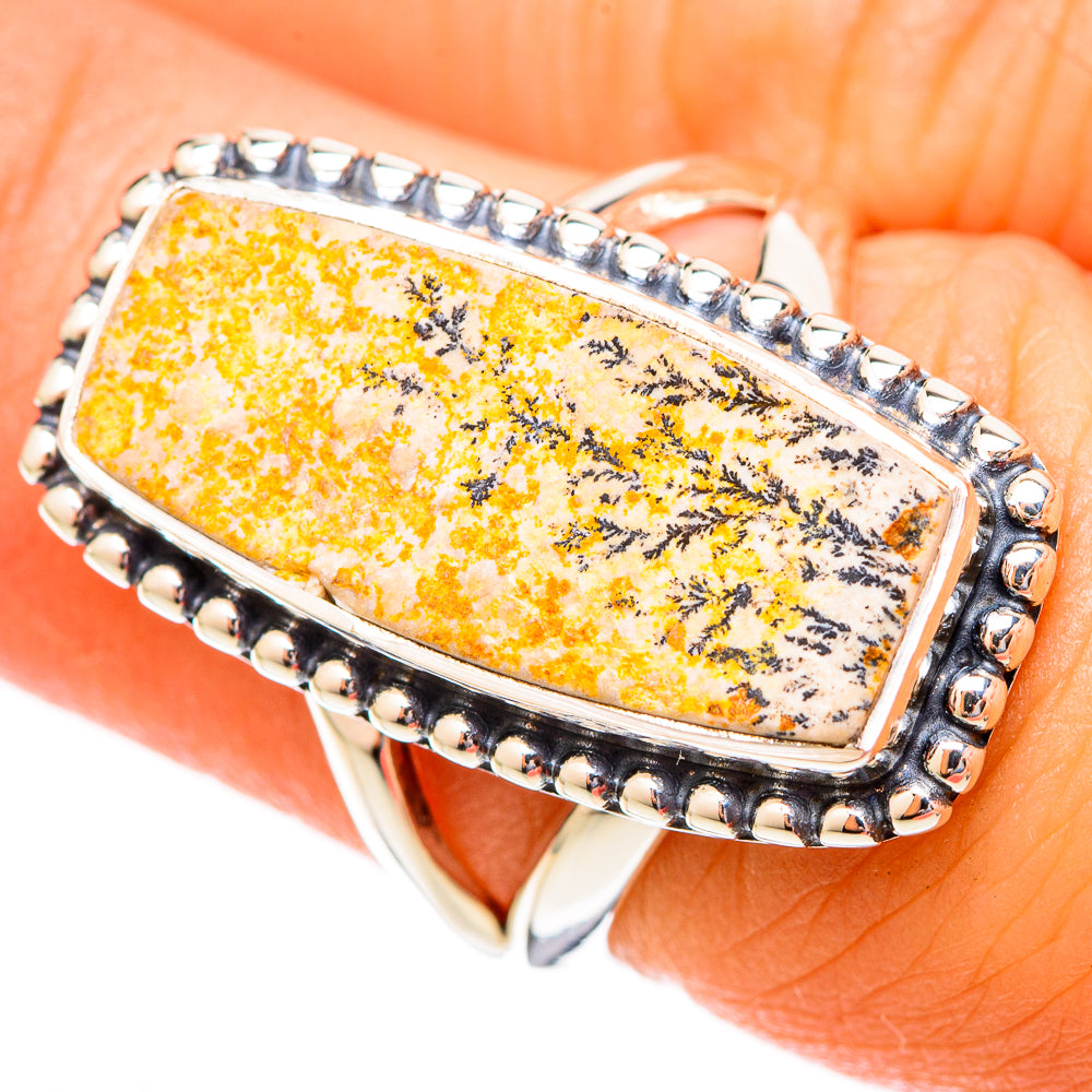 Germany Psilomelane Dendrite Rings handcrafted by Anasilvercos - RING121651