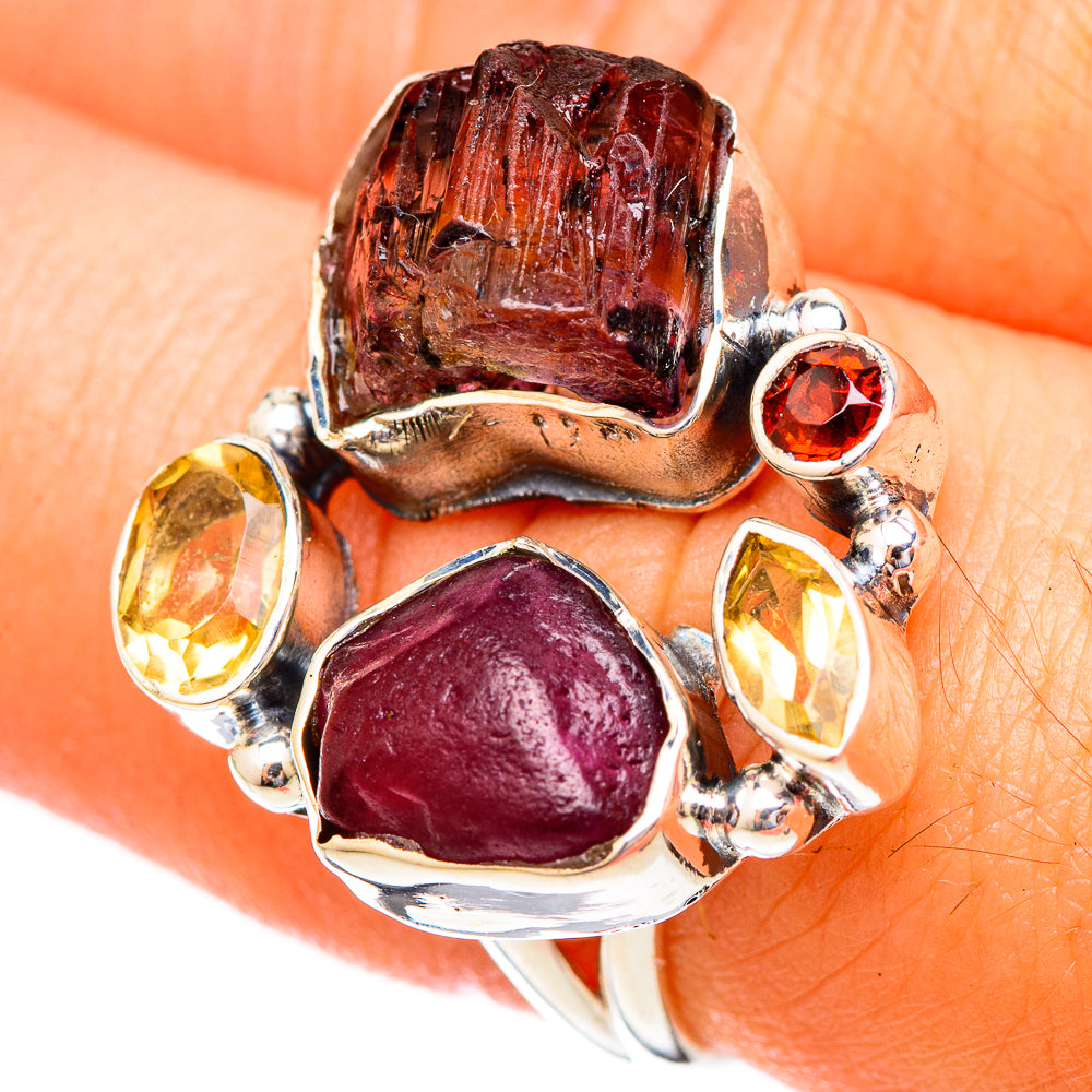 Pink Tourmaline Rings handcrafted by Anasilvercos - RING121665