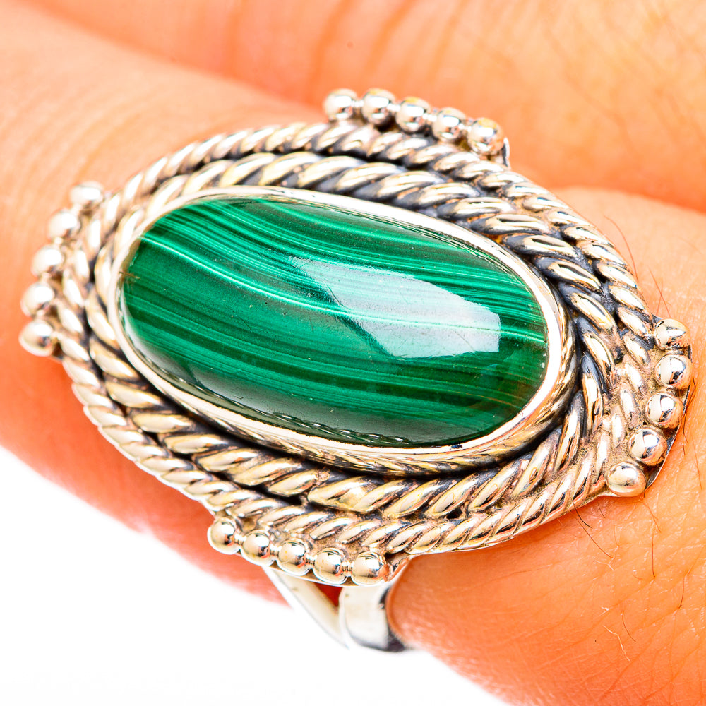 Malachite Rings handcrafted by Anasilvercos - RING121681