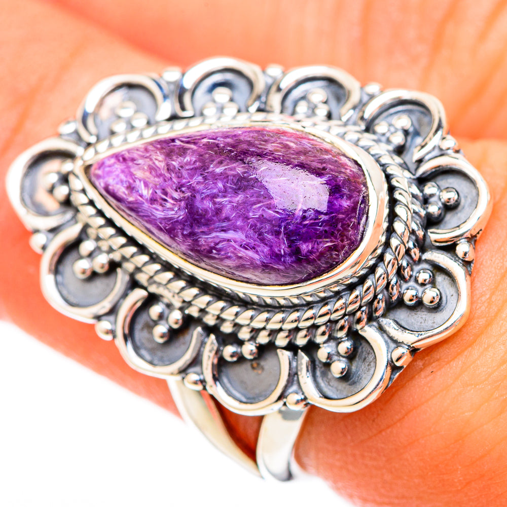 Charoite Rings handcrafted by Anasilvercos - RING121692