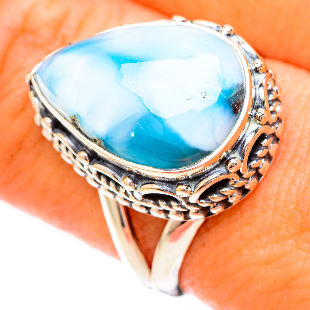 Larimar Rings handcrafted by Anasilvercos - RING121711