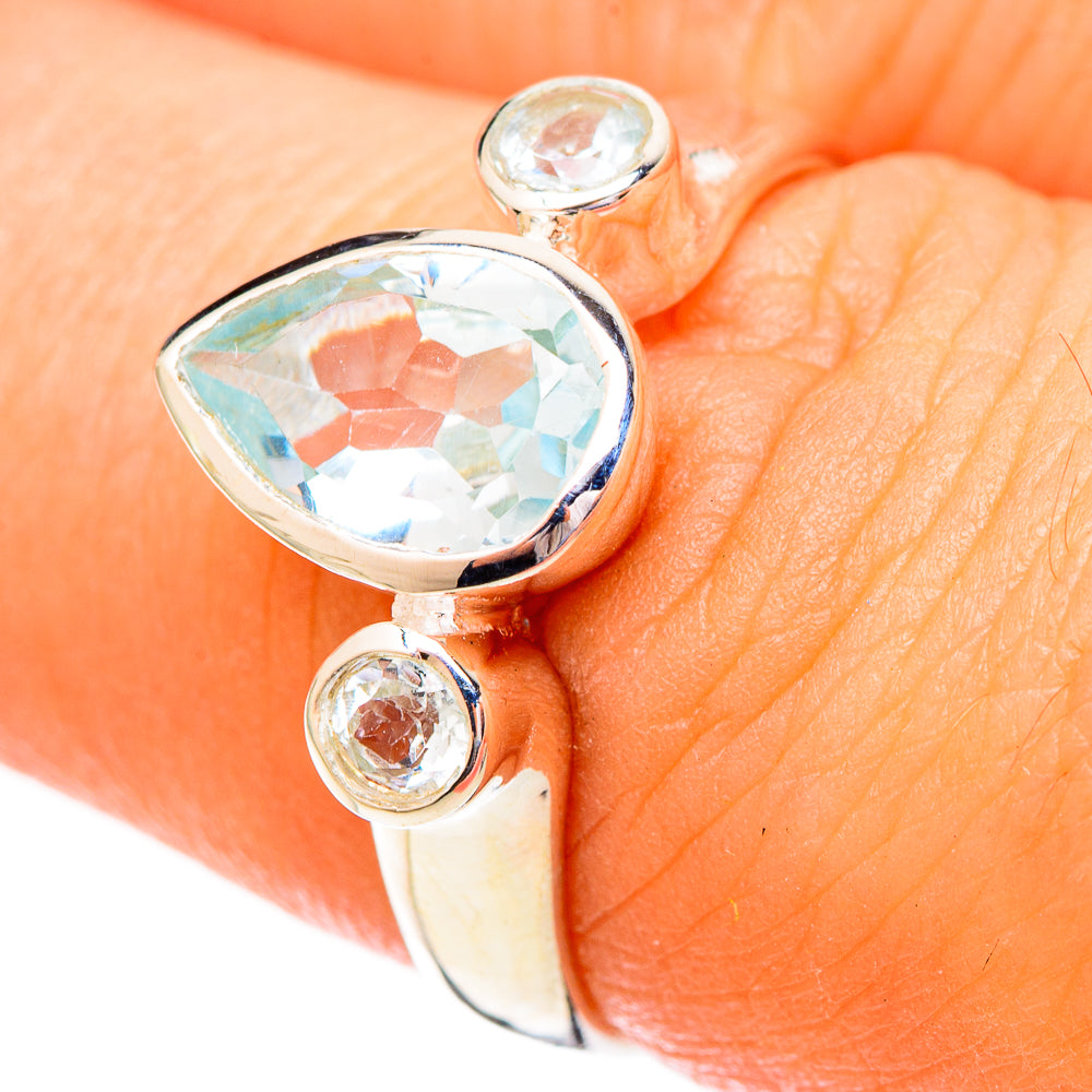 Blue Topaz Rings handcrafted by Anasilvercos - RING121712