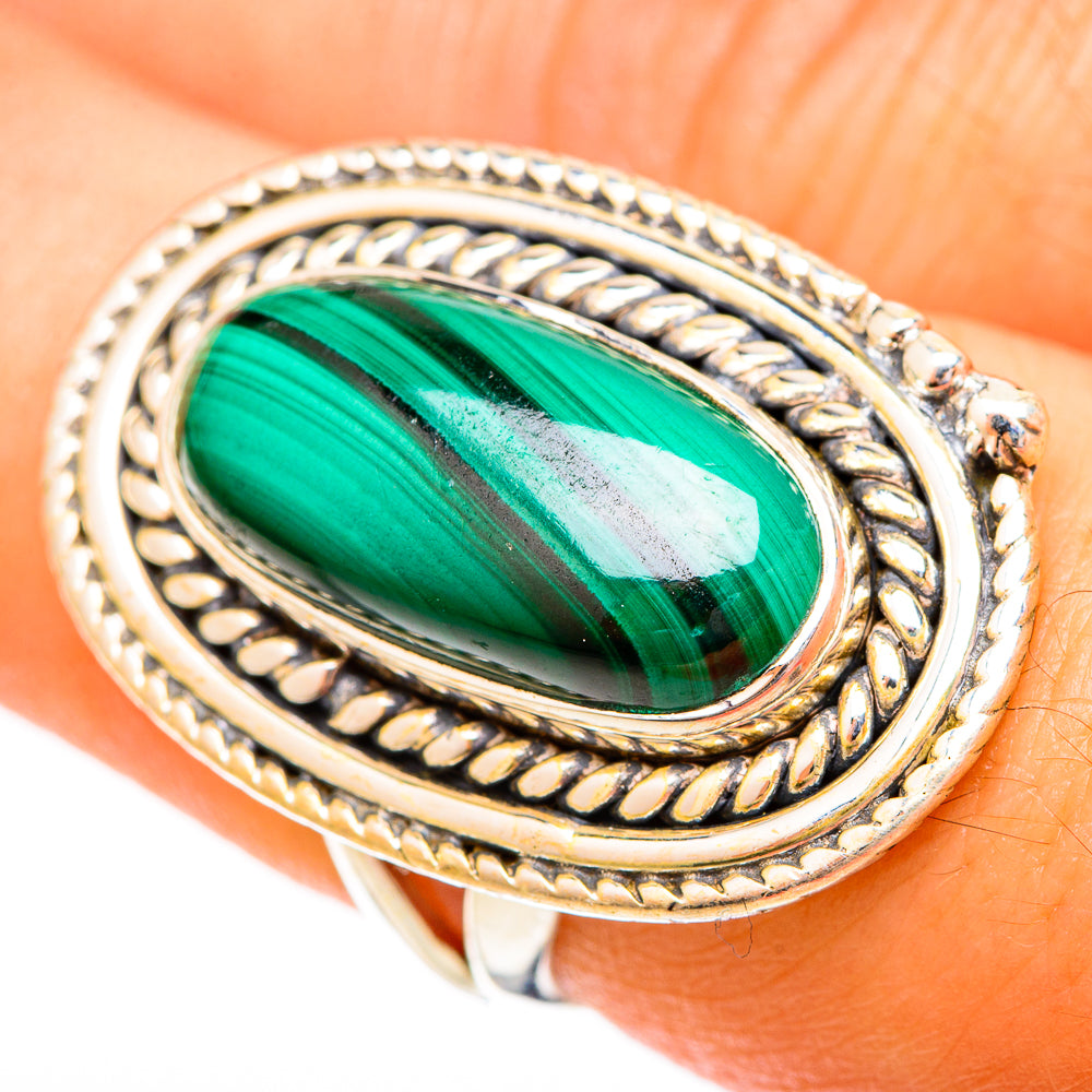 Malachite Rings handcrafted by Anasilvercos - RING121714