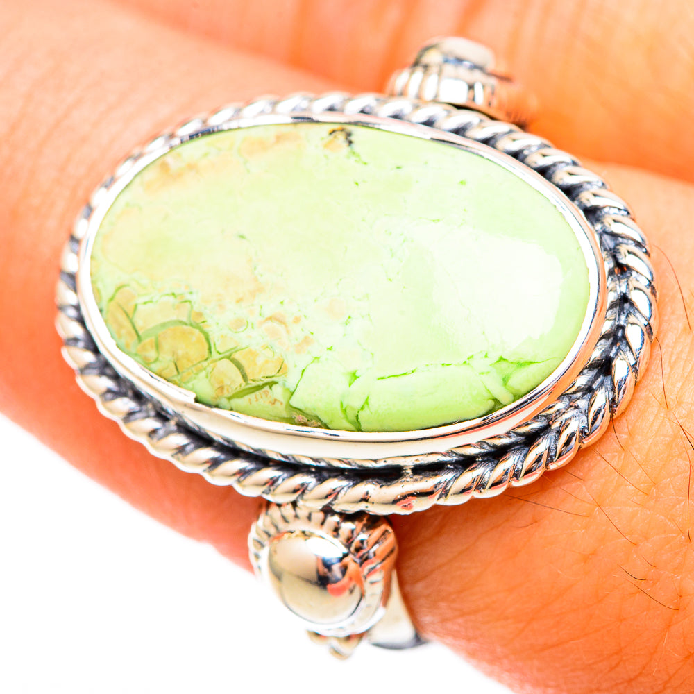 Lemon Chrysoprase Rings handcrafted by Anasilvercos - RING121715