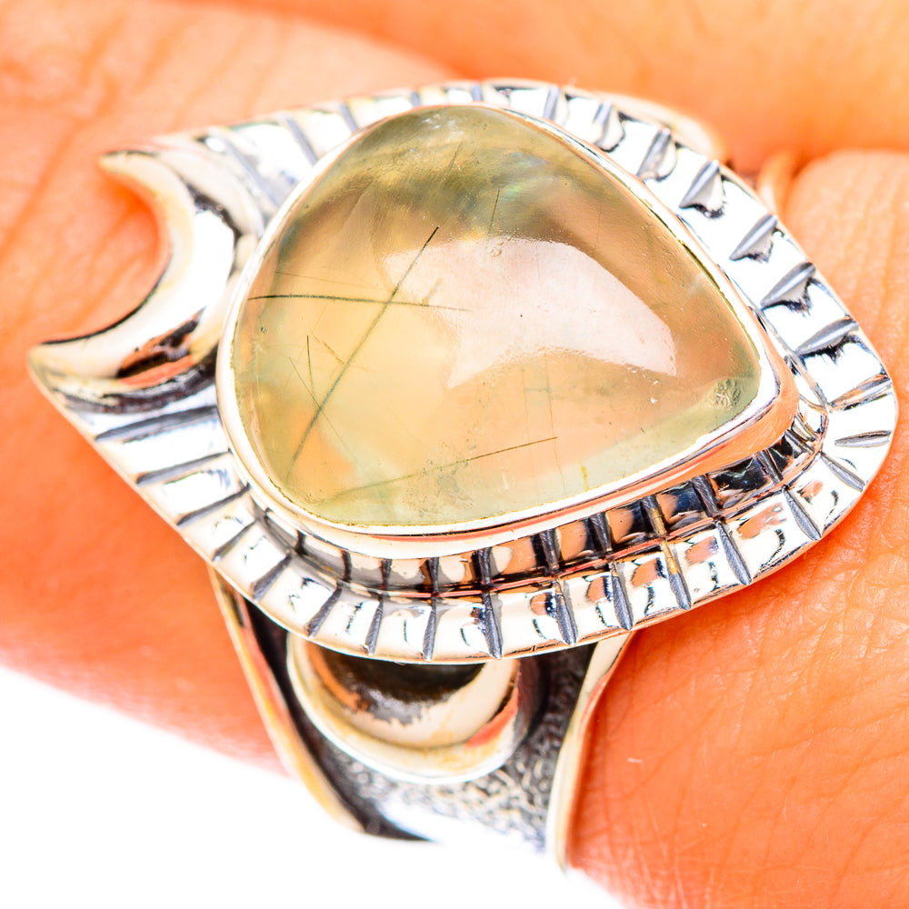 Prehnite Rings handcrafted by Anasilvercos - RING121716
