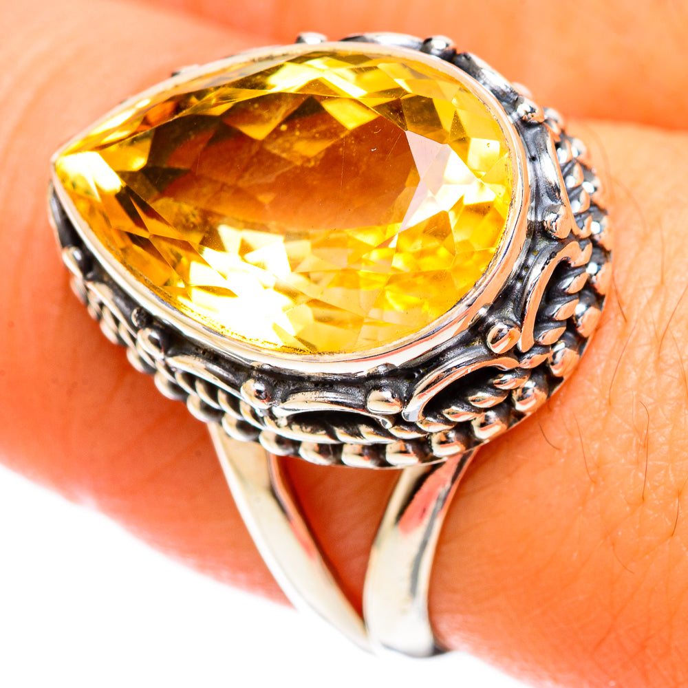 Citrine Rings handcrafted by Anasilvercos - RING121722