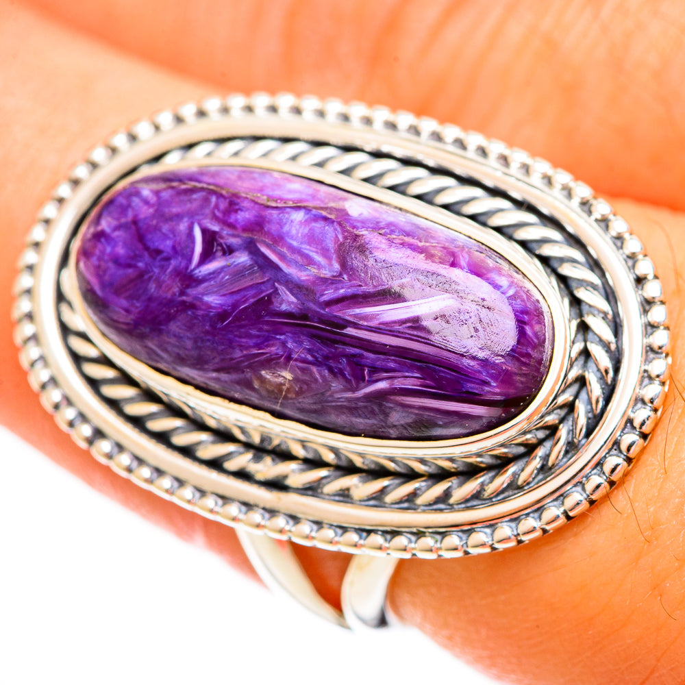 Charoite Rings handcrafted by Anasilvercos - RING121725