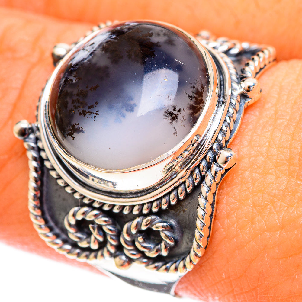 Dendritic Opal Rings handcrafted by Anasilvercos - RING121733